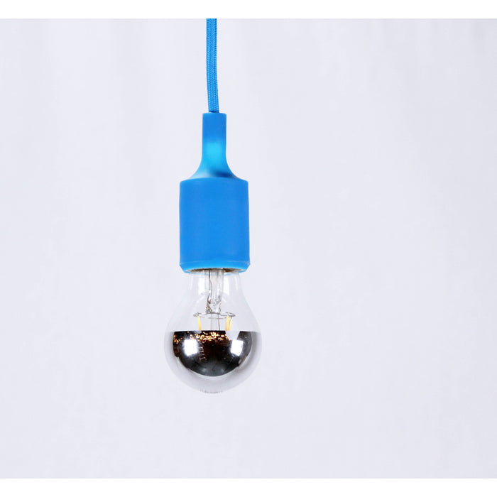LAMP. COLGANTE AZUL 1L E27 60W