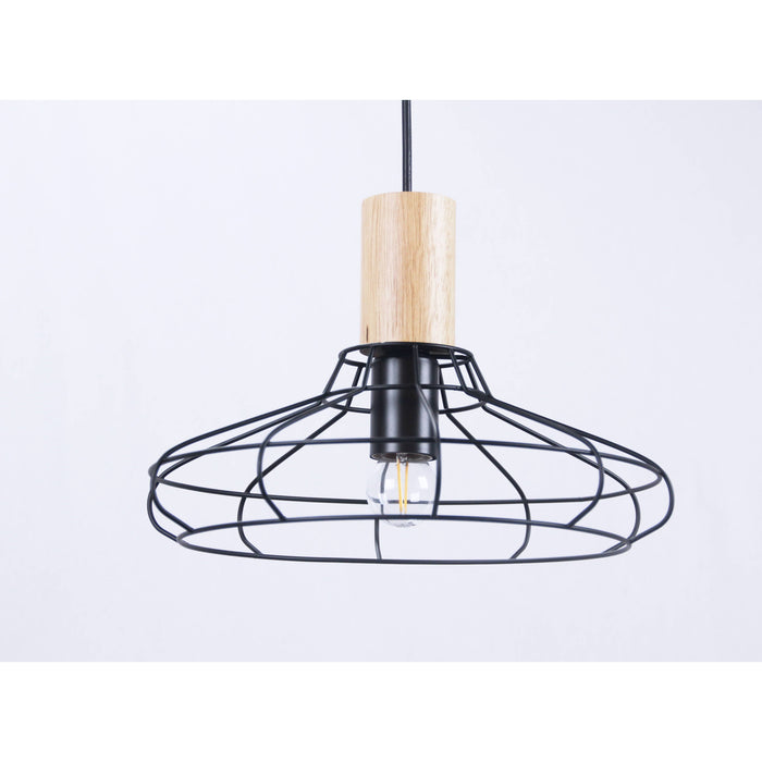 Lámpara Colgante Negro 1L E27 40W