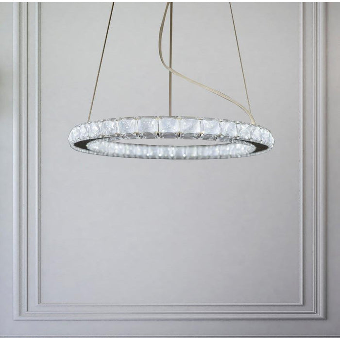 LAMP. LED COLGANTE CRISTAL CIRCLE 9W 6500K 120-240V