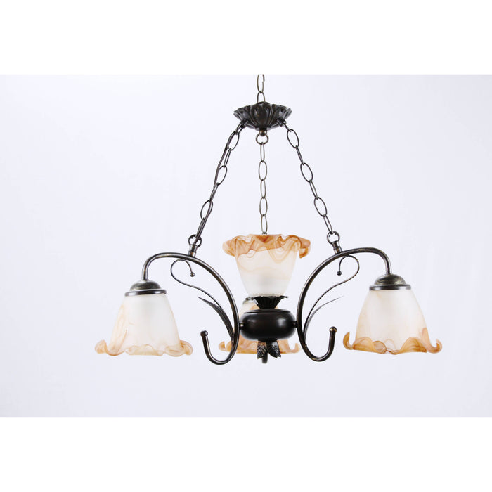 LAMP. TECHO BRONCE 4L E27 60W