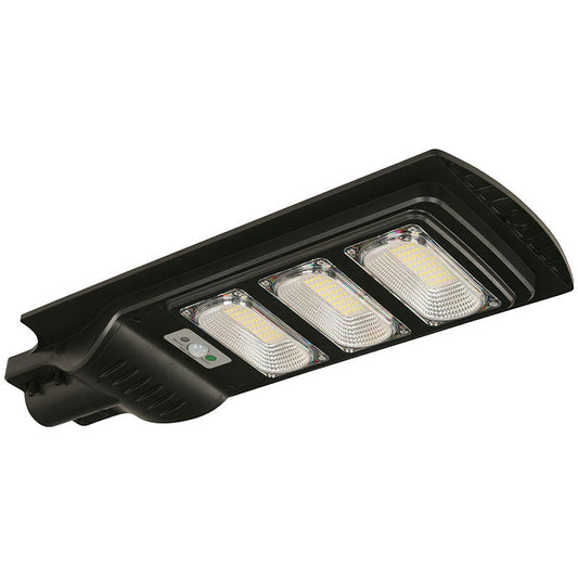 LAMP. LED EXT. SOLAR CALLE NEGRO 1L 90W 3.2V 6000-7000K (CON CONTROL REMOTO, SENSOR DE MOVIMIENTO)