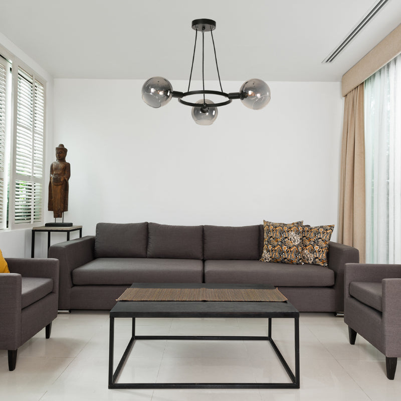 LAMP. COLGANTE NEGRO 3L E14 40W