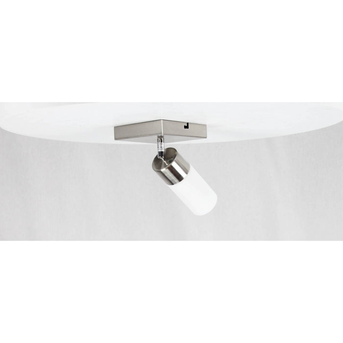 LAMP. TECHO NÍQUEL SATINADO 1L E27 60W