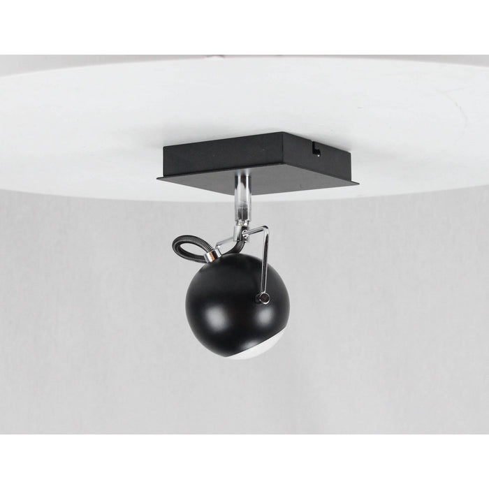 LAMP. LED TECHO REFLECTORA NEGRO 1L 6W 85-265V 3000K