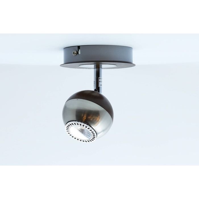 LAMP. TECHO REFLECTORA NÍQUEL SATINADO 1L GU10 50W