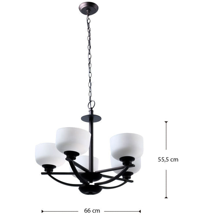 LAMP. COLGANTE BRONCE ANTIGUO ANTIGUO 5L E27 60W