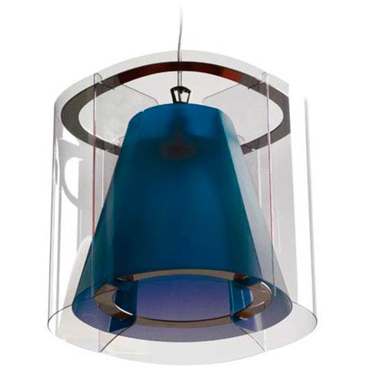 LAMP. COLGANTE HARRIS AGUA MARINA 1L E27 75W