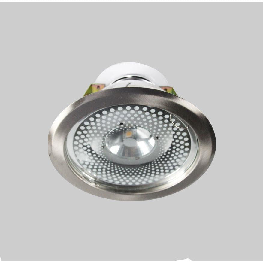 LAMP. TECHO EMB.E27*1L 75W(N/B) ACAB. SATIN NIQUELADO