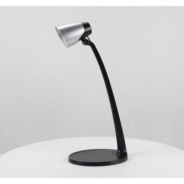 LAMP. LED ESCRITORIO NEGRO Y PLATEADO 1L 3W 100-240V 6500K