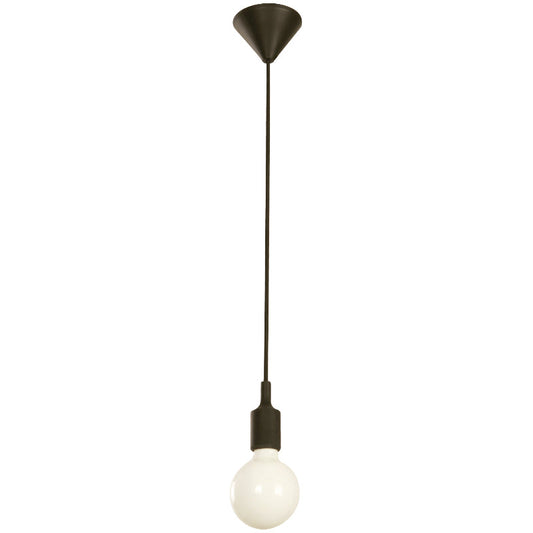 LAMP. COLGANTE NEGRO 1L E27 60W