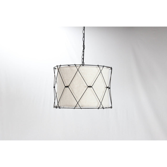 LAMP. COLGANTE NEGRO Y DORADO 1L E27 100W