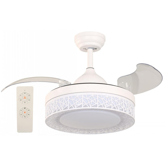 VENTILADOR LED DE TECHO  36¨BLANCO DC 25W 100-240V 3000 4000 6000K C/R