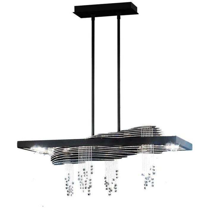 LAMP. LED COLGANTE SEVETTI NEGRO 8L 8W