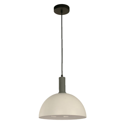 LAMP. COLGANTE GRIS+BLANCO 1L E27 40W