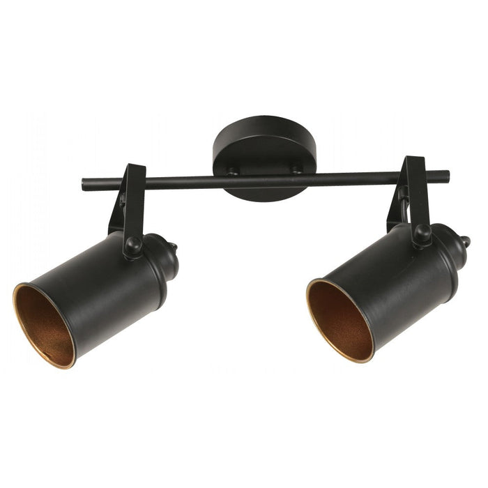 LAMP. TECHO REFLECTORA NEGRO 2L E27 40W