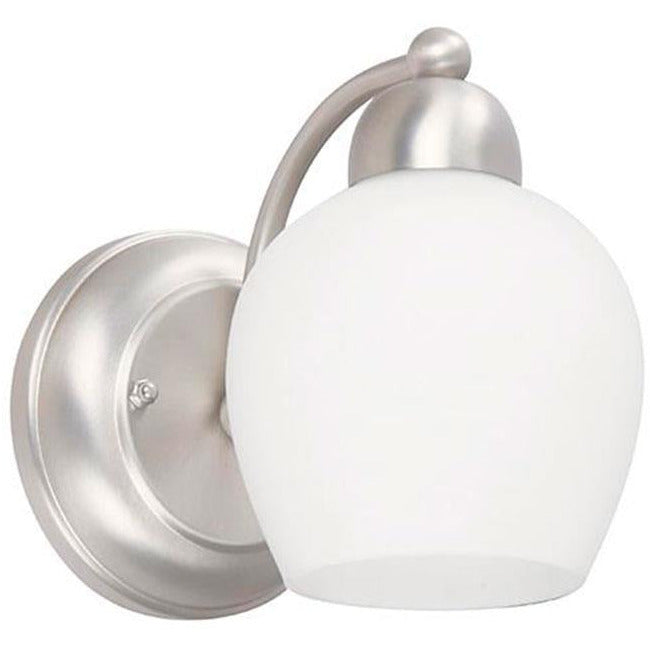 LAMP. PARED NÍQUEL SATINADO 1L E27 60W