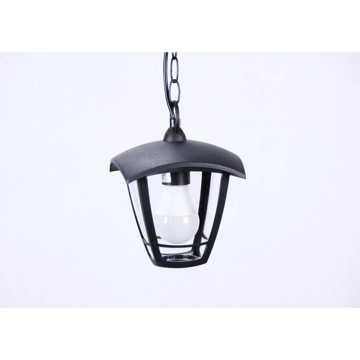 LAMP. EXT. COLGANTE NEGRO 1L E27 60W (IB LED A60 9W 6000K)