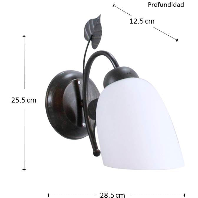 LAMP. PARED BRONCE ANTIGUO 1L E27 60W