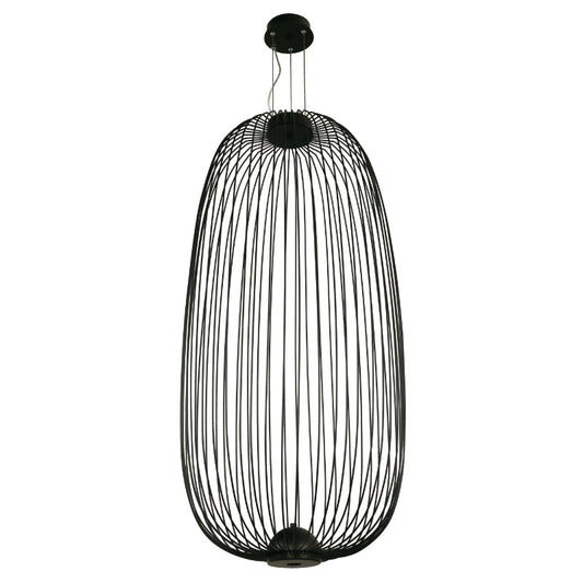 LAMP. COLGANTE NEGRO 1L GU10 50W