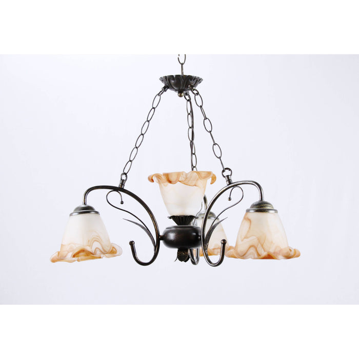 LAMP. TECHO BRONCE 4L E27 60W