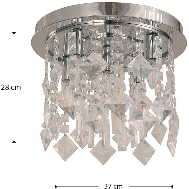 LAMP. TECHO CROMO 5L E14 40W