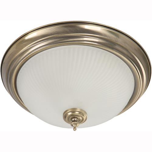 LAMP. TECHO BRONCE ANTIGUO 2L E27 60W