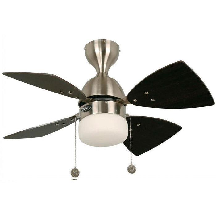 VENTILADOR DE TECHO 32" NÍQUEL SATINADO 1L E27 40W