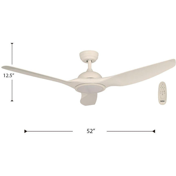VENTILADOR TECHO LED 52" BLANCO 18W 3000/4000/6000K 100-240V (INTELIGENTE)