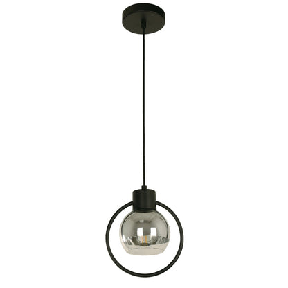LAMP. COLGANTE NEGRO 1L E27