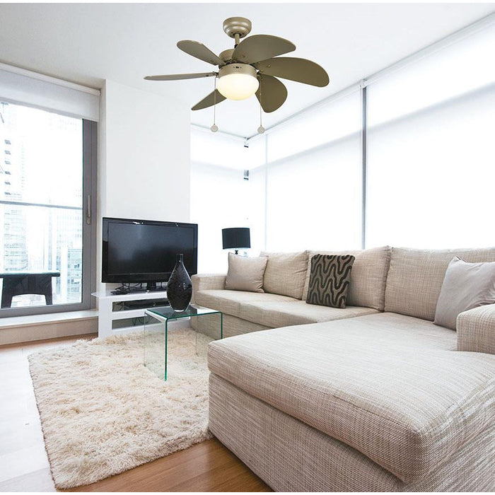 VENTILADOR DE TECHO 32" BRONCE ANTIGUO 1L E27 60W