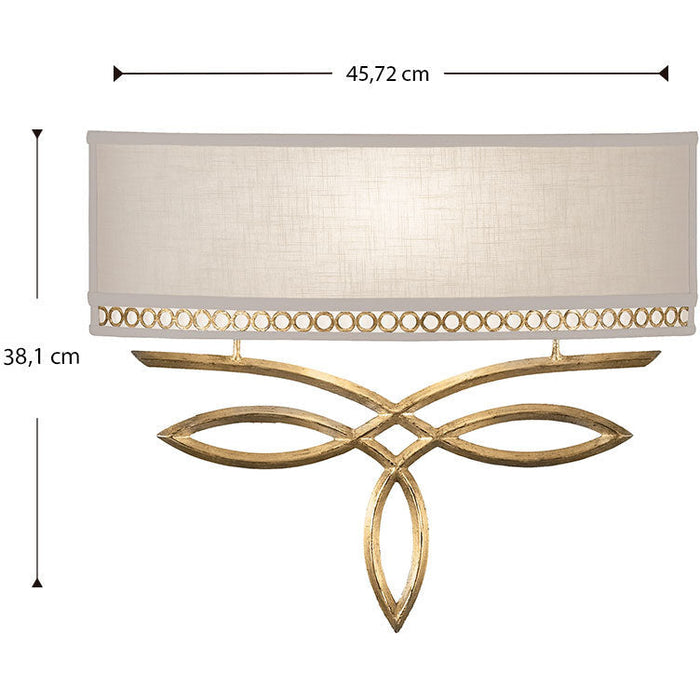 LAMP. PARED ALLEGRETTO DORADO 15" 1L E12 60W