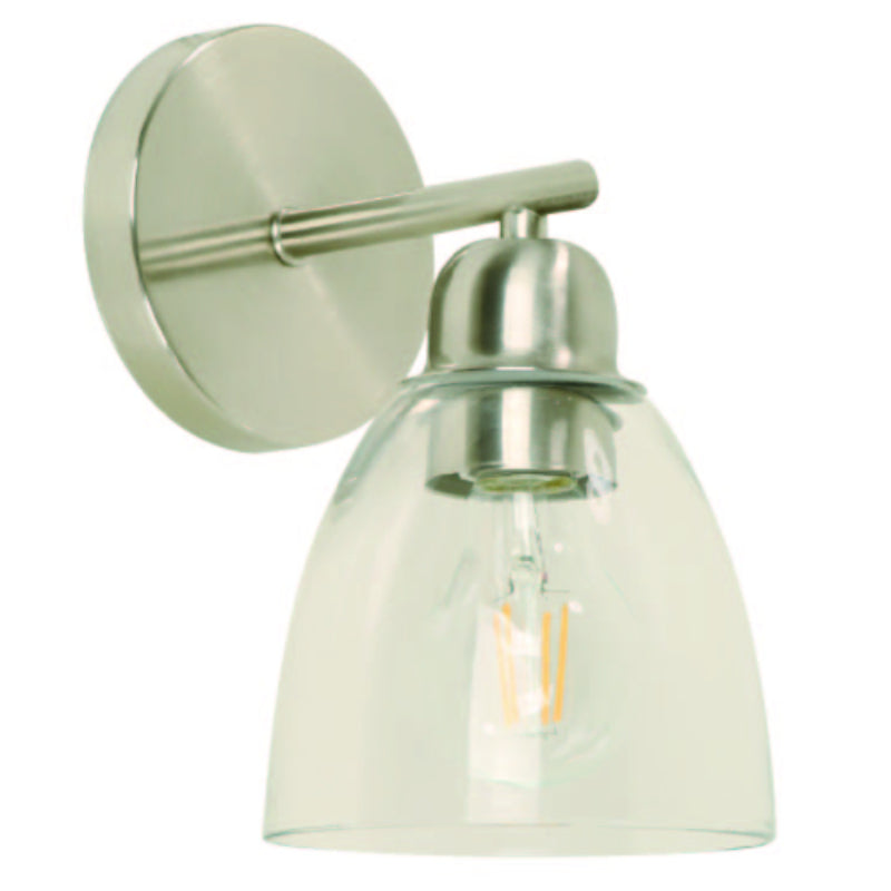 LAMP. DE PARED NIQUEL SATINADO 1L E27 40W