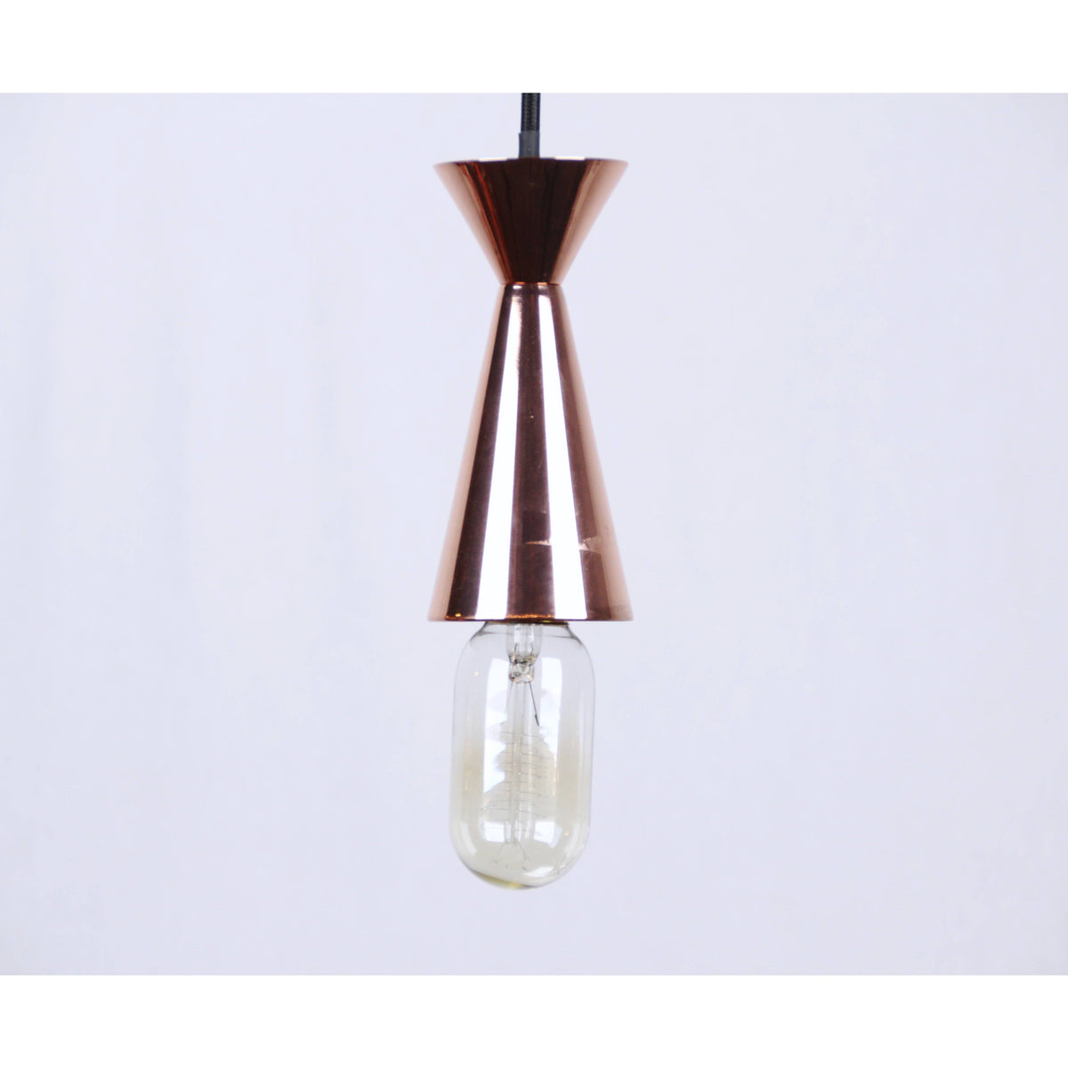 LAMP. COLGANTE COBRE 1L E27 60W
