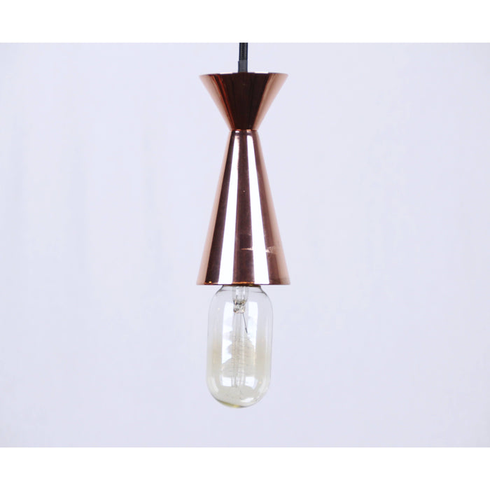LAMP. COLGANTE COBRE 1L E27 60W