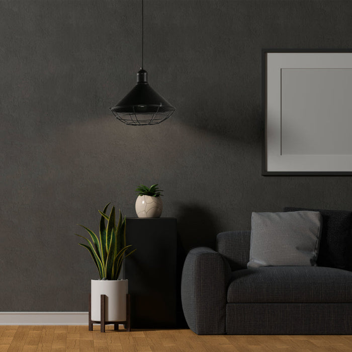 Lámpara Colgante Negro 1L E27 60W