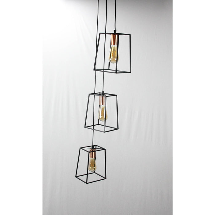 LAMP. COLGANTE NEGRO 3L E27 40W