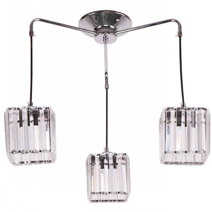 LAMP. TECHO CROMO 3L E27 40W