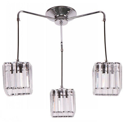 LAMP. TECHO CROMO 3L E27 40W