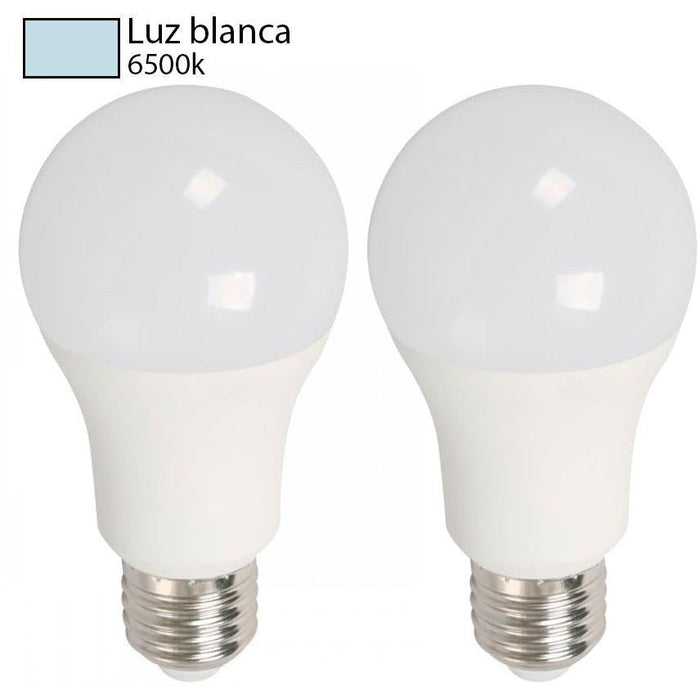 BOMBILLO LED A60 E27 15W 100-240V 6500K 2 PIEZAS