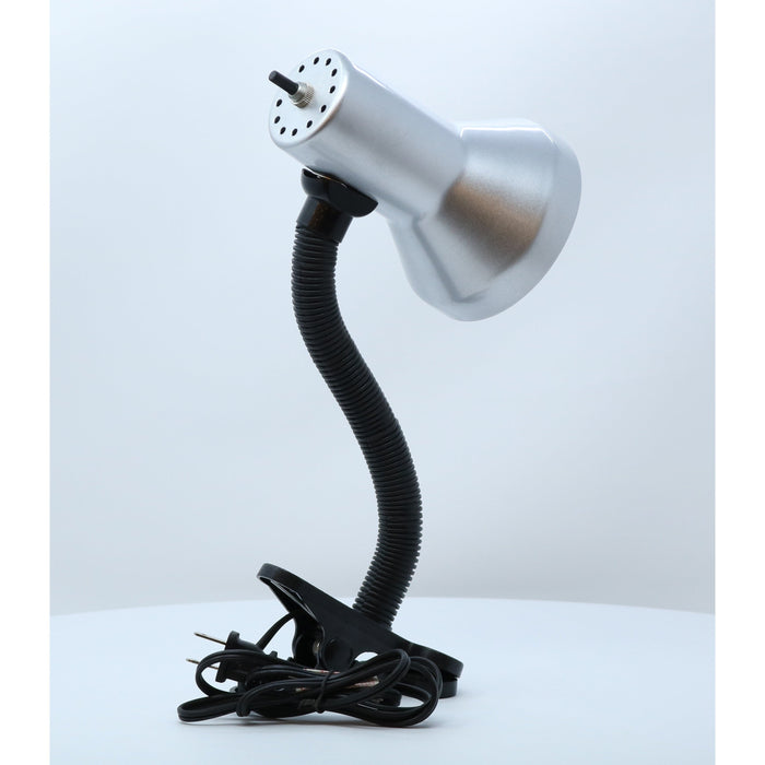 LAMP. ESCRITORIO DE HORQUILLA PLATEADO Y NEGRO 1L E27 40W