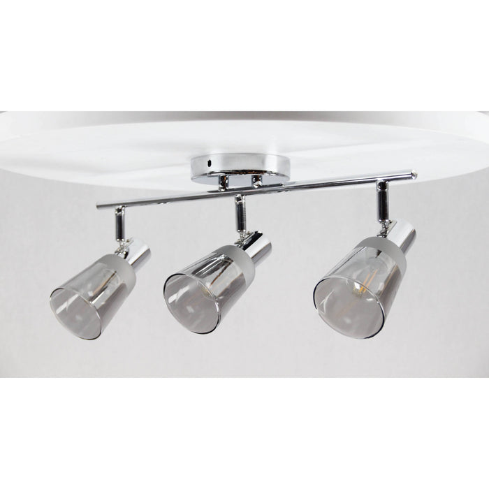LAMP. TECHO REFLECTORA CROMO 3L E14 40W