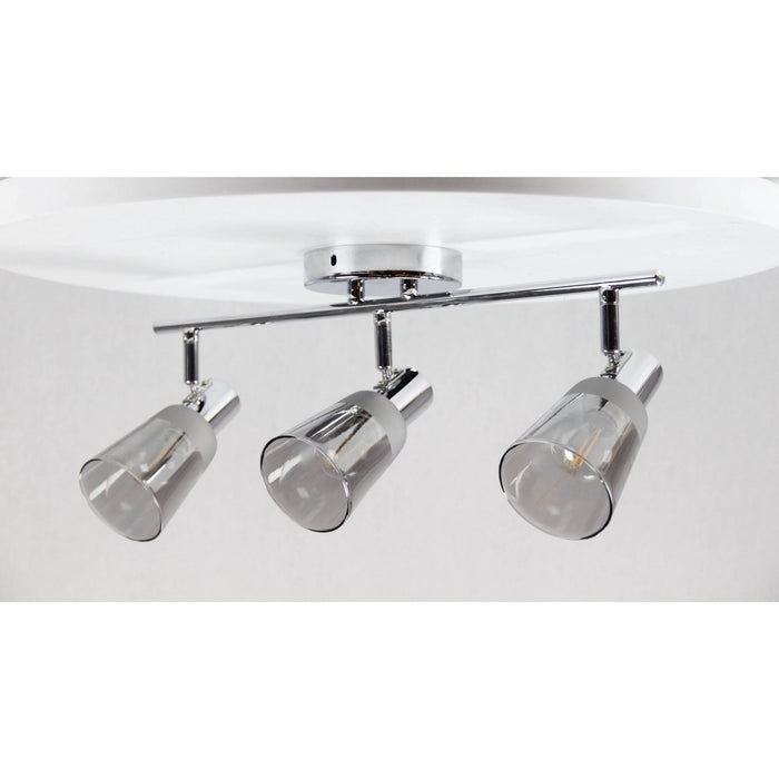 LAMP. TECHO REFLECTORA CROMO 3L E14 40W