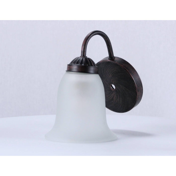 LAMP. PARED NEGRO CEPILLADO ROJO 1L E27 60W