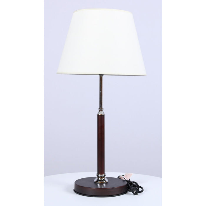 LAMP. MESA CHOCOLATE Y CROMO 1L E27 60W DE TOQUE