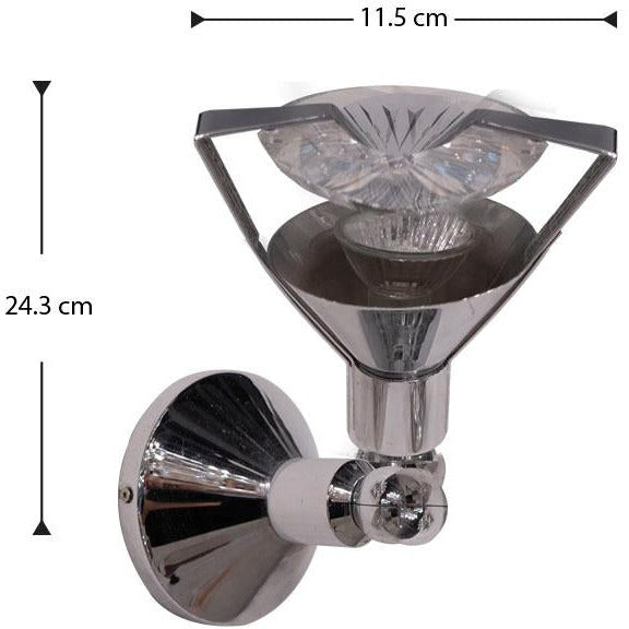 LAMP. PARED ATLAS SELECT CRISTAL CROMO 1L GZ10 50W