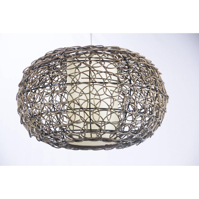 LAMP. COLGANTE NÍQUEL SATINADO 1L E27 60W