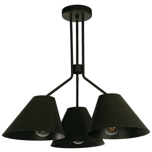 LAMP. COLGANTE NEGRO 3L E27 60W