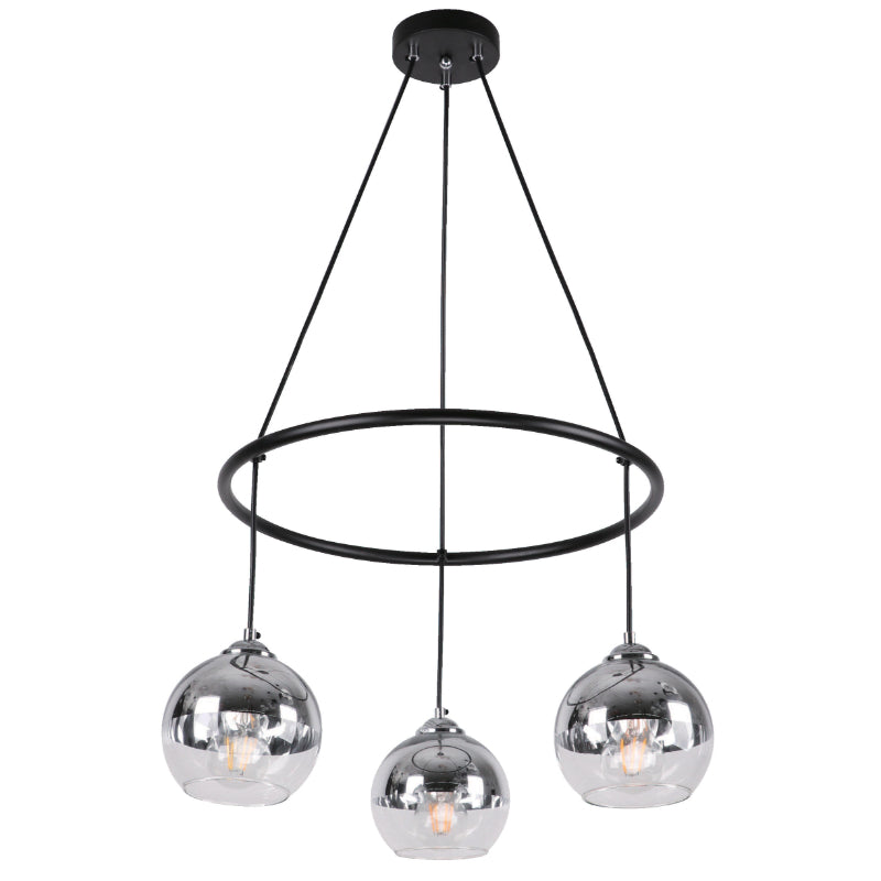 Lámpara Colgante Negro 3L E27 40W