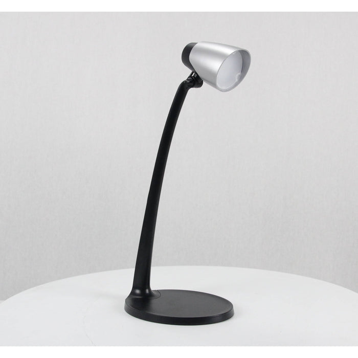 LAMP. LED ESCRITORIO NEGRO Y PLATEADO 1L 3W 100-240V 6500K