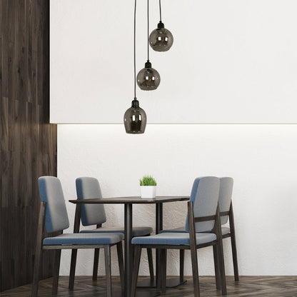 LAMP. COLGANTE NEGRO 3L E27 40W